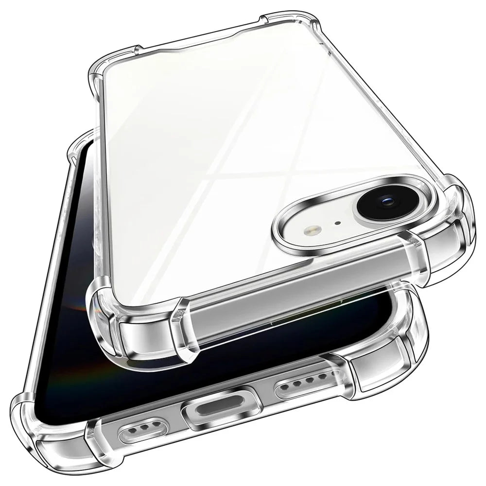For iPhone 17e / 16e Case Military Grade Drop Protection Acrylic + TPU Phone Cover - Transparent - 1