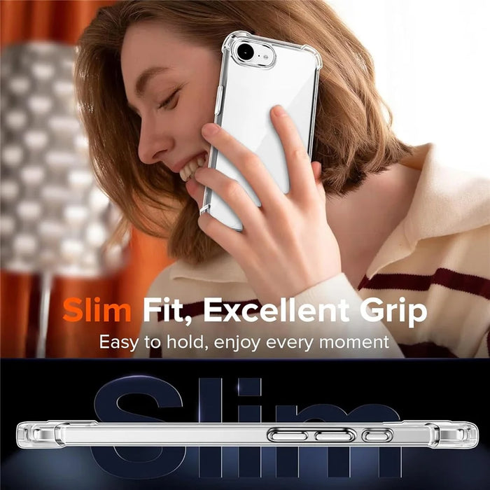 For iPhone 17e / 16e Case Military Grade Drop Protection Acrylic + TPU Phone Cover - Transparent - 3