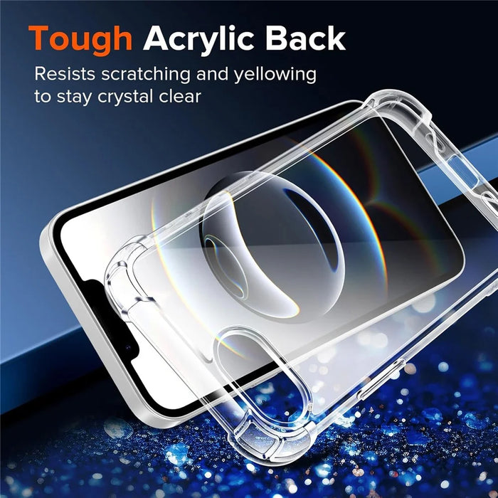 For iPhone 17e / 16e Case Military Grade Drop Protection Acrylic + TPU Phone Cover - Transparent - 4