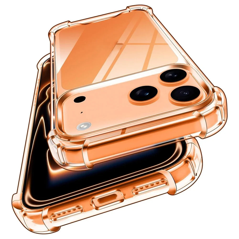 For iPhone 18 Pro / 17 Pro Case Military Grade Drop Protection Acrylic + TPU Phone Cover - Transparent - 1