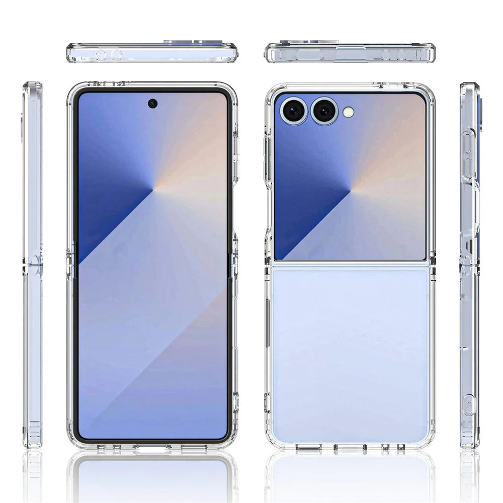 For Samsung Galaxy Z Flip8 Clear Phone Case TPU+Acrylic Shockproof Phone Back Cover - Transparent - 5