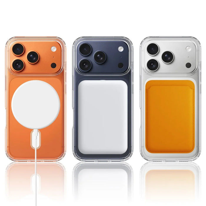For iPhone 18 Pro / 17 Pro C-shaped Magnetic Case TPU + Acrylic Clear Phone Back Cover - Transparent - 5