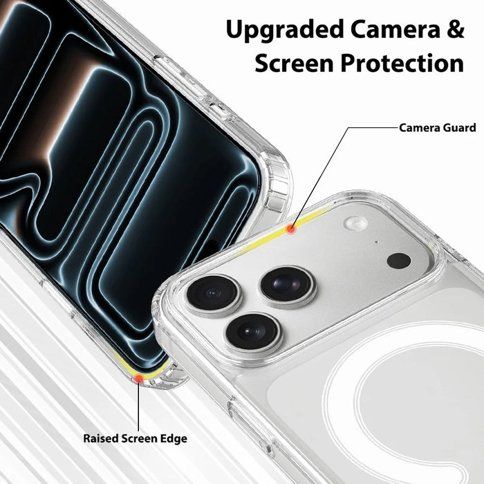 For iPhone 18 Pro / 17 Pro Magnetic Case TPU + Acrylic Phone Cover with Camera Control Button - Transparent - 7