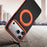 For iPhone 18 Pro / 17 Pro Magnetic Case Double Color Rotating Ring Kickstand PC + TPU Phone Cover - Orange - 5