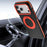 For iPhone 18 Pro / 17 Pro Magnetic Case Double Color Rotating Ring Kickstand PC + TPU Phone Cover - Orange - 7