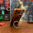 For iPhone 17 Pro Max Frameless Case Magnetic Kickstand Horse Pattern Walnut Wood Shockproof Phone Cover - Orange - 2