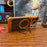For iPhone 17 Pro Max Frameless Case Magnetic Kickstand Horse Pattern Walnut Wood Shockproof Phone Cover - Orange - 3