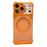For iPhone 17 Pro Max Frameless Case Magnetic Kickstand Horse Pattern Translucent Matte PC Phone Cover - Orange - 1