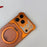 For iPhone 17 Pro Max Frameless Case Magnetic Kickstand Horse Pattern Translucent Matte PC Phone Cover - Orange - 2