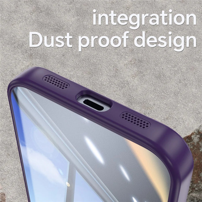 For Google Pixel 11 Pro Case Acrylic TPU Metal Armor Shockproof Protective Cover - Purple - 4