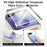 For Samsung Galaxy Z Flip8 5G Case Hinge Kickstand Leather PC Phone Cover with Privacy Screen Protector - Orange - 3