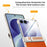 For Samsung Galaxy Z Flip8 5G Case Hinge Kickstand Leather PC Phone Cover with Privacy Screen Protector - Orange - 4