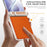 For Samsung Galaxy Z Flip8 5G Case Hinge Kickstand Leather PC Phone Cover with Privacy Screen Protector - Orange - 6