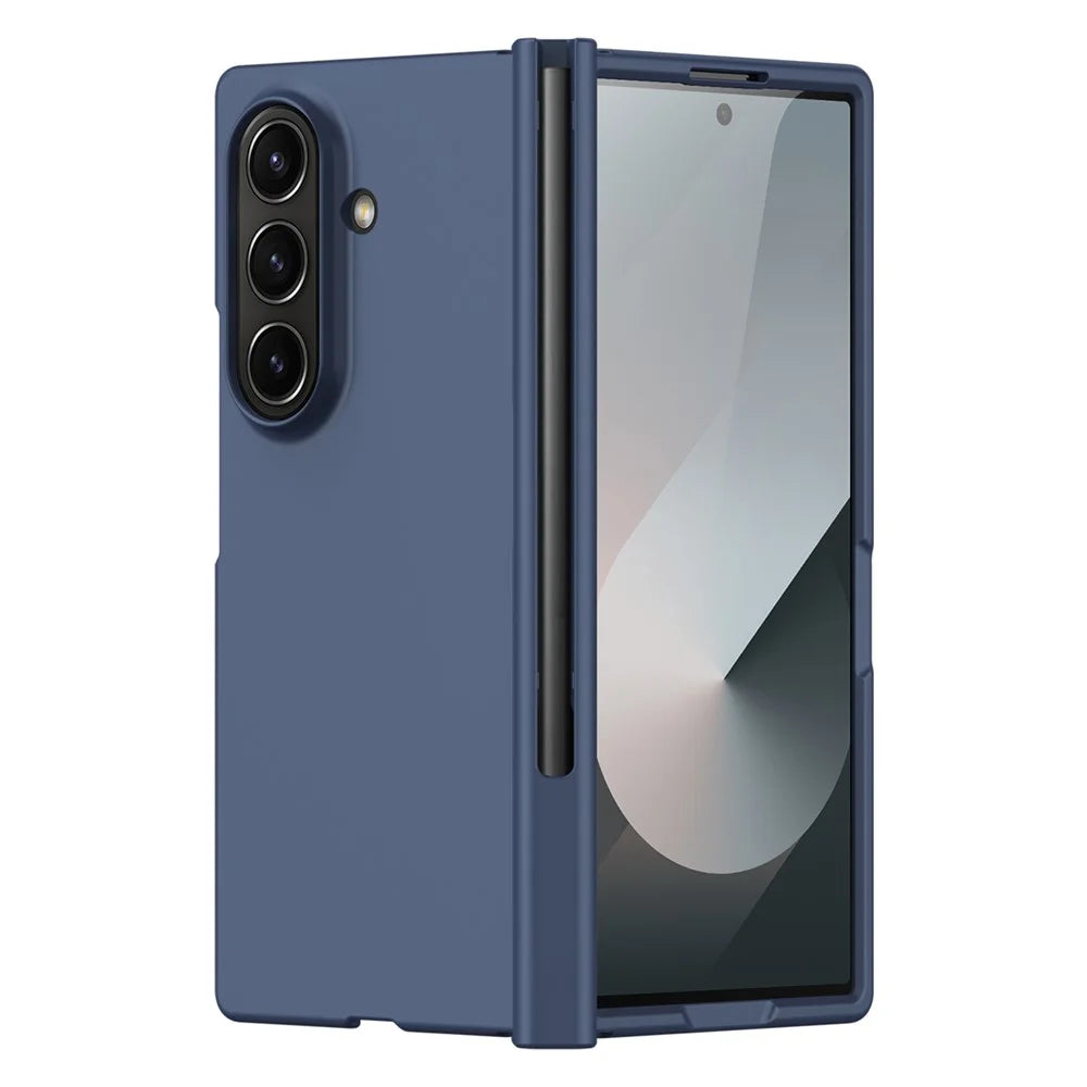 For Samsung Galaxy Z Fold8 Ultra Case Hinge Protection Hard PC Phone Cover with Screen Protector / Stylus - Blue - 1