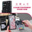 For Samsung Galaxy Z Fold8 Ultra PU + PC Stand Case Glitter Phone Leather Cover Zipper Pocket with Strap - Black - 7