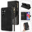 For Samsung Galaxy Z Fold8 Ultra PU + PC Case Color Splicing Leather Phone Cover with Strap - Black - 1