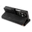 For Samsung Galaxy Z Fold8 Ultra PU + PC Case Color Splicing Leather Phone Cover with Strap - Black - 4