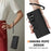 For Samsung Galaxy Z Fold8 Ultra Case Rhombus Stitching Leather Wallet Phone Cover with Long    /    Short Strap - Black - 7