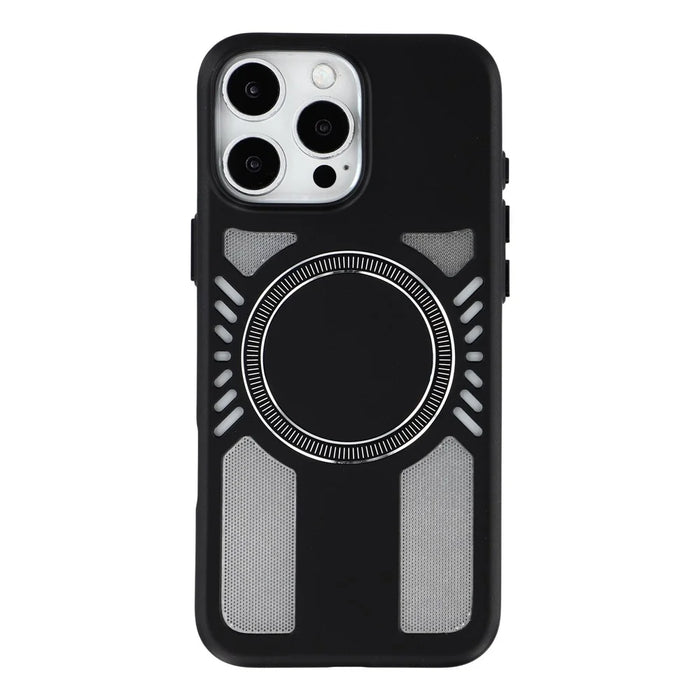 For iPhone 16 Pro Max Magnetic Case Heat Dissipation Hard PC Scratch Resistant Phone Cover - Black - 2