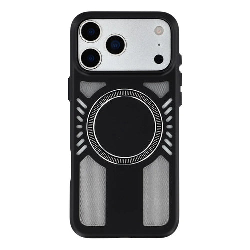 For iPhone 17 Pro Magnetic Case Heat Dissipation Hard PC Scratch Resistant Phone Cover - Black - 1