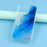 For iPhone 16 Pro Max Magnetic Case Shell Pattern Gradient PC+TPU Epoxy Phone Cover - Blue - 5
