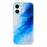 For iPhone 16 Magnetic Case Shell Pattern Gradient PC+TPU Epoxy Phone Cover - Blue - 2