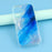 For iPhone 16 Magnetic Case Shell Pattern Gradient PC+TPU Epoxy Phone Cover - Blue - 5