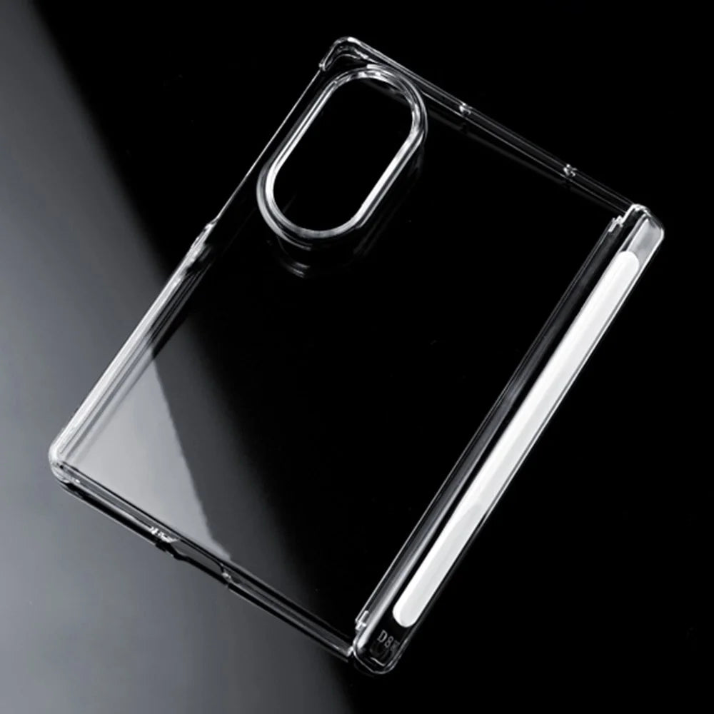 For Samsung Galaxy Z Fold8 Case Dual Axis Hinge Protection UV Clear PC Phone Cover - Transparent - 3