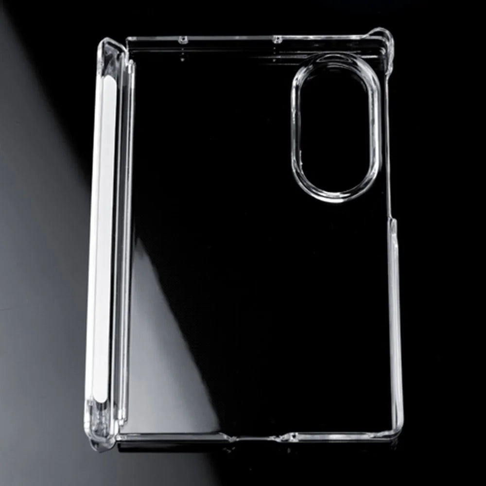 For Samsung Galaxy Z Fold8 Case Dual Axis Hinge Protection UV Clear PC Phone Cover - Transparent - 5