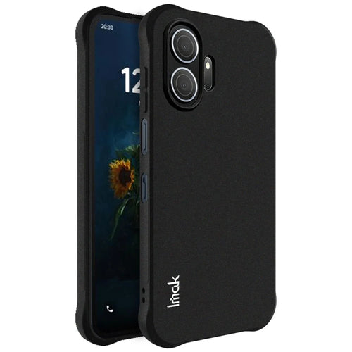 IMAK For TCL NxtPaper 70 Pro 5G Case TPU Phone Cover Airbag Shockproof Protection - Matte Black - 1