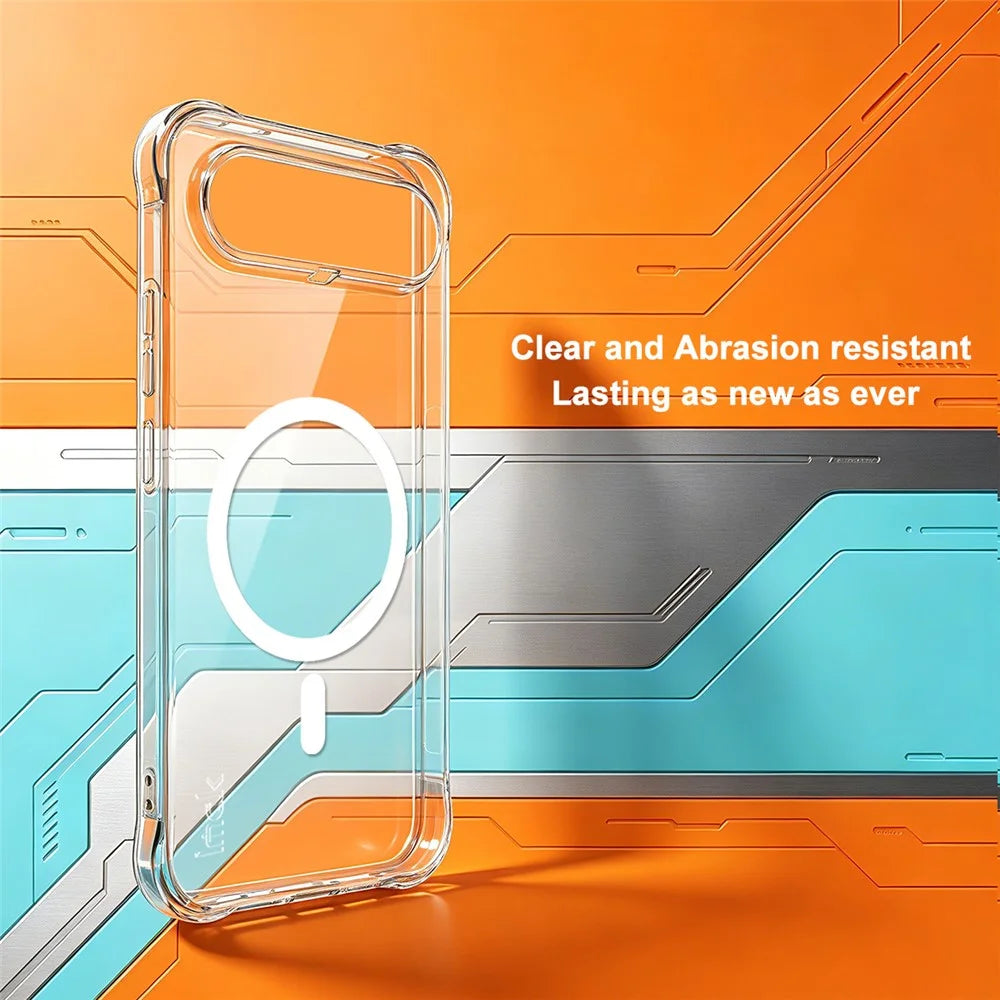 IMAK for vivo S50 Pro mini 5G  /  X300 FE 5G Magnetic Case Airbag Shockproof Protection TPU Phone Cover - Transparent - 5