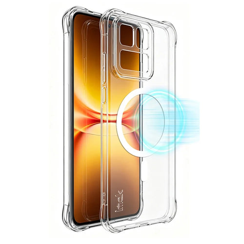 IMAK for vivo iQOO 15T 5G Magnetic Case Airbag Shockproof Protection TPU Phone Cover - Transparent - 1