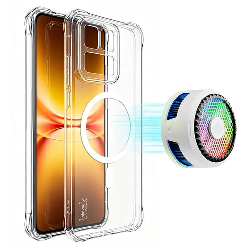 IMAK for vivo iQOO 15T 5G Magnetic Case Airbag Shockproof Protection TPU Phone Cover - Transparent - 2
