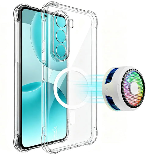 IMAK for OnePlus Nord CE6 Lite 5G  /  Realme P4x 5G Magnetic Case Airbag Shockproof Protection TPU Phone Cover - Transparent - 2