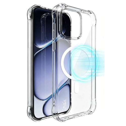 IMAK for OnePlus Nord CE6 5G Magnetic Case Airbag Shockproof Protection TPU Phone Cover - Transparent - 1