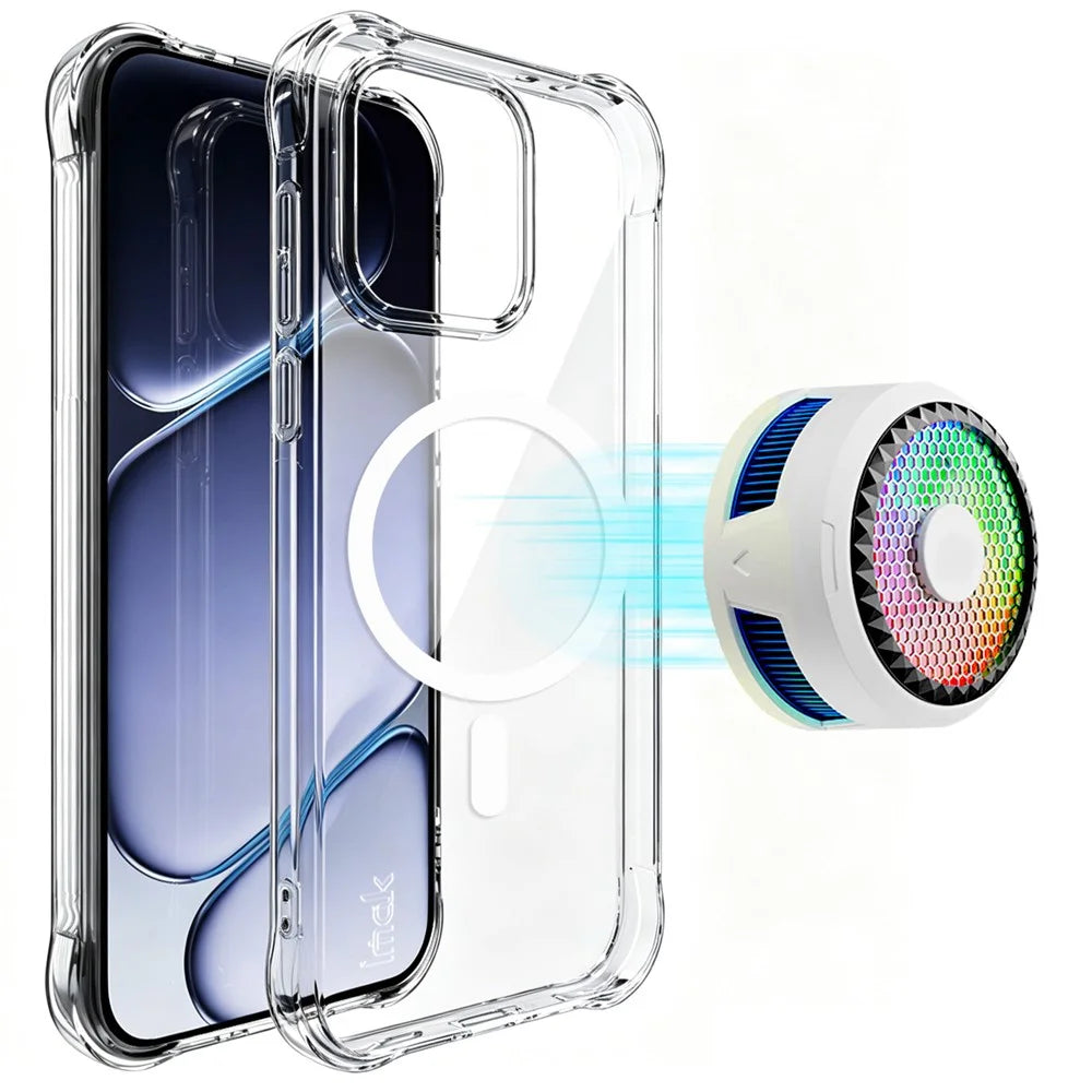 IMAK for OnePlus Nord CE6 5G Magnetic Case Airbag Shockproof Protection TPU Phone Cover - Transparent - 3