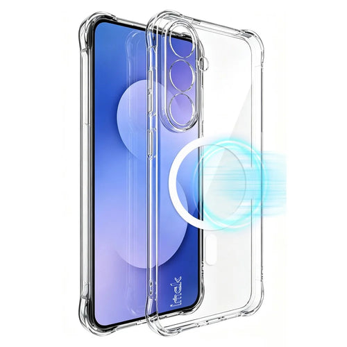 IMAK for Samsung Galaxy S26 FE Magnetic Case Airbag Shockproof Protection TPU Phone Cover - Transparent - 1
