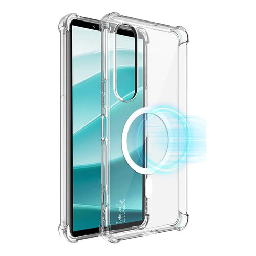 IMAK for Sony Xperia 1 VII Magnetic Case Airbag Shockproof Protection TPU Phone Cover - Transparent - 1