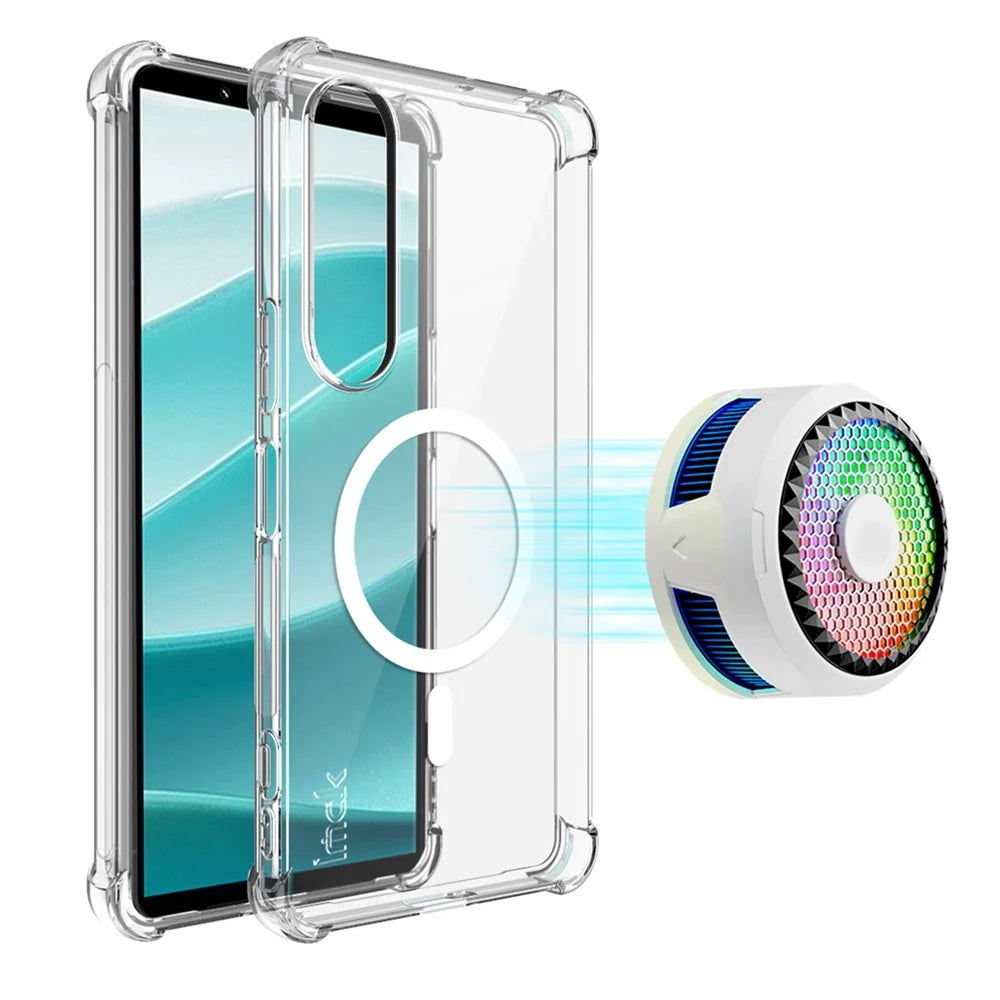 IMAK for Sony Xperia 1 VII Magnetic Case Airbag Shockproof Protection TPU Phone Cover - Transparent - 2