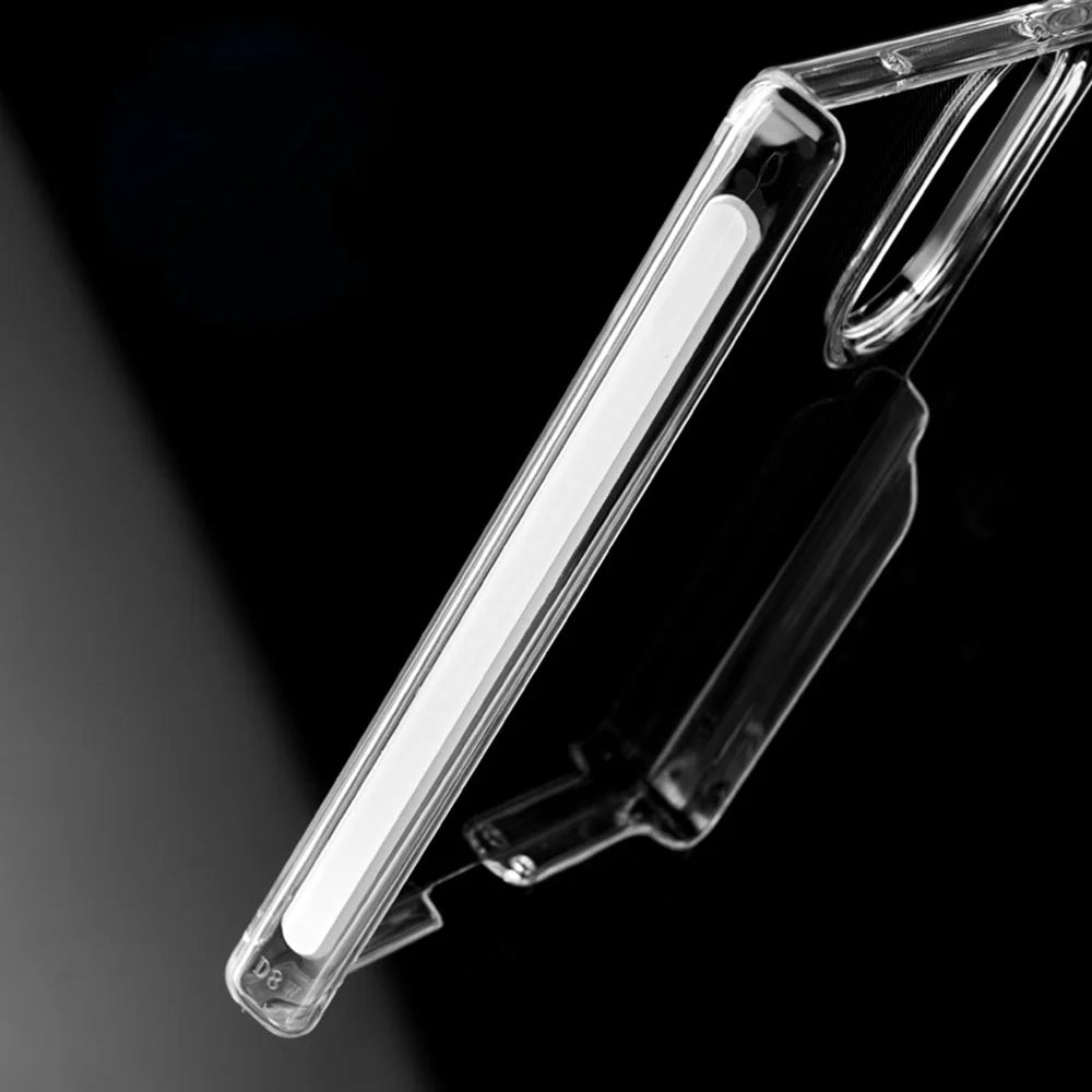 For Samsung Galaxy Z Fold8 Magnetic Case Dual Axis Hinge Protection UV Clear PC Phone Cover - Transparent - 4