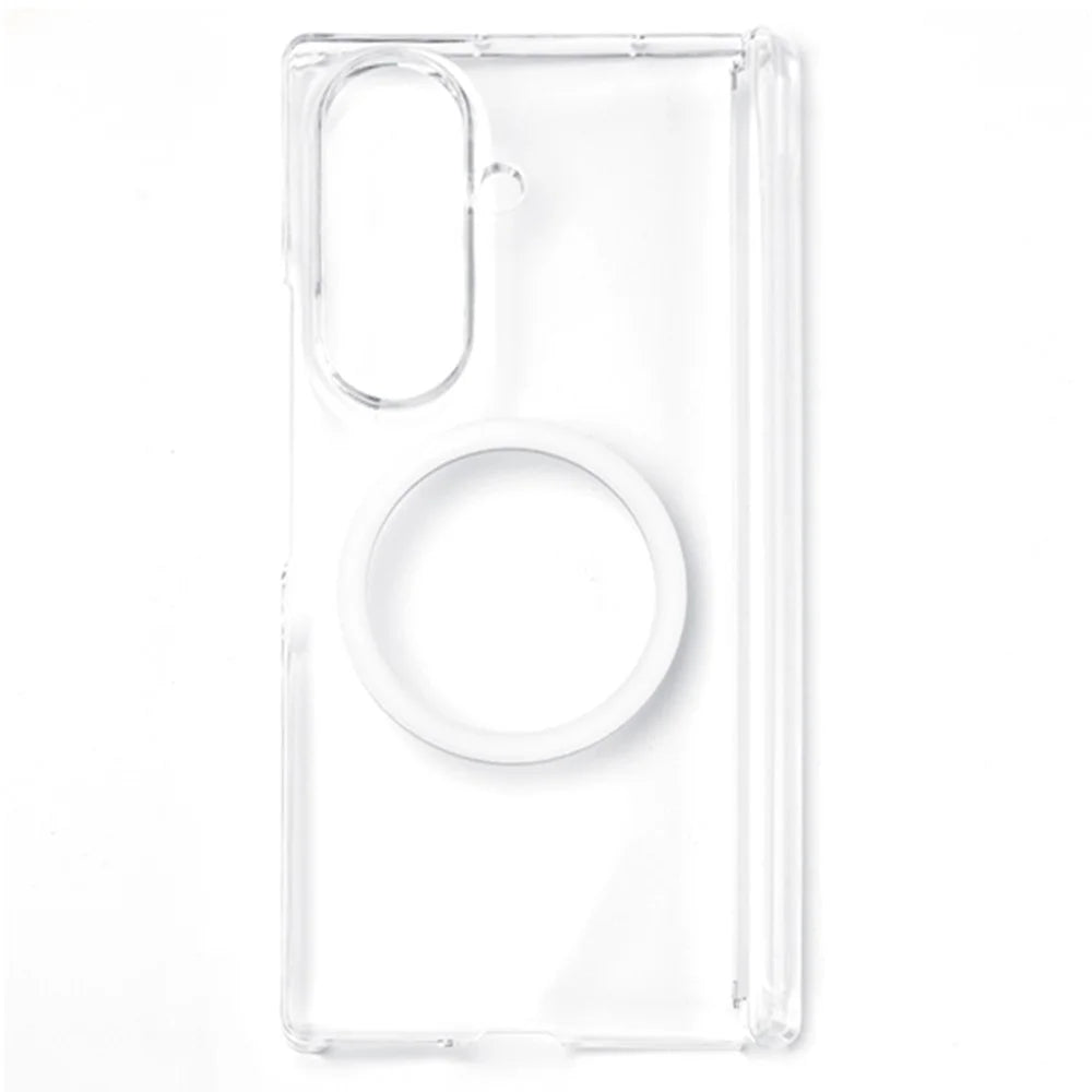 For Samsung Galaxy Z Fold8 Ultra Magnetic Case Dual Axis Hinge Protection UV Clear PC Phone Cover - Transparent - 1