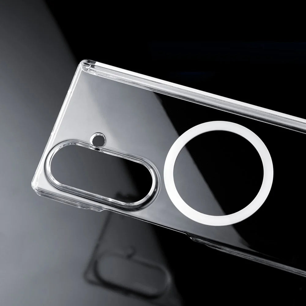 For Samsung Galaxy Z Fold8 Ultra Magnetic Case Dual Axis Hinge Protection UV Clear PC Phone Cover - Transparent - 5