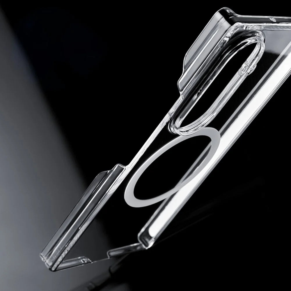 For Samsung Galaxy Z Fold8 Ultra Magnetic Case Dual Axis Hinge Protection UV Clear PC Phone Cover - Transparent - 6