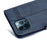 For iPhone 14 Pro Max Wallet Phone Case Waxy Texture Imprinted Flower Anti-Scratch Folio Cover PU Leather Stand Shell - Blue - 5