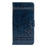 For iPhone 14 Pro Max Wallet Phone Case Waxy Texture Imprinted Flower Anti-Scratch Folio Cover PU Leather Stand Shell - Blue - 6