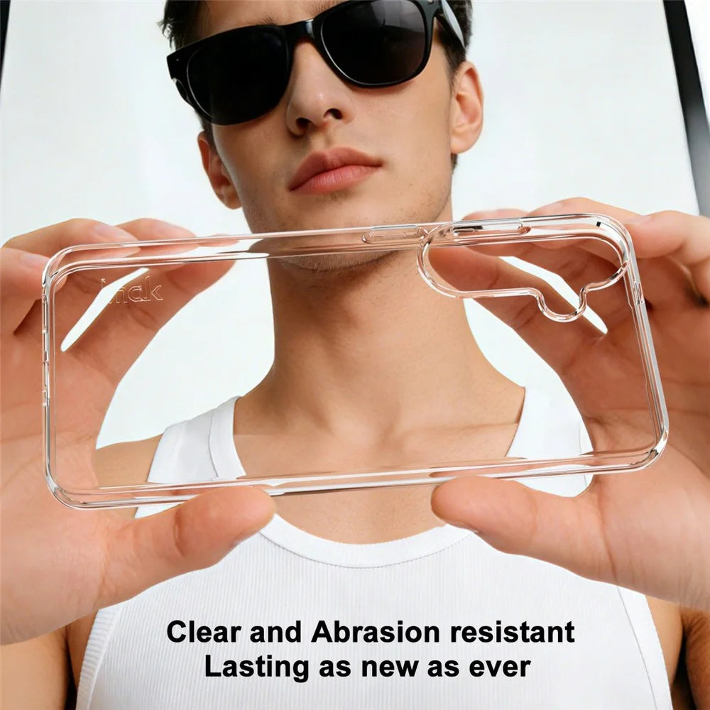 IMAK UX-10 Series For Samsung Galaxy S26 FE Phone Case Soft TPU Mobile Back Cover - Transparent - 4