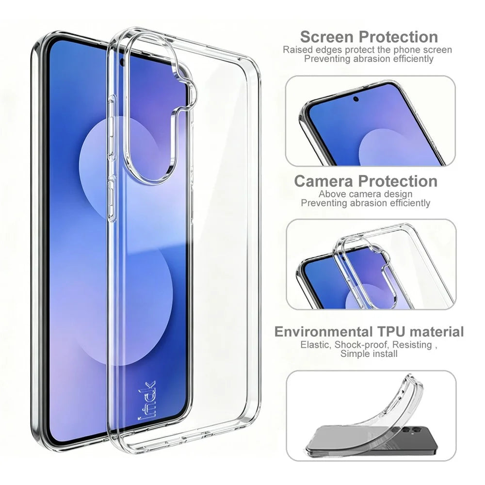 IMAK UX-10 Series For Samsung Galaxy S26 FE Phone Case Soft TPU Mobile Back Cover - Transparent - 6
