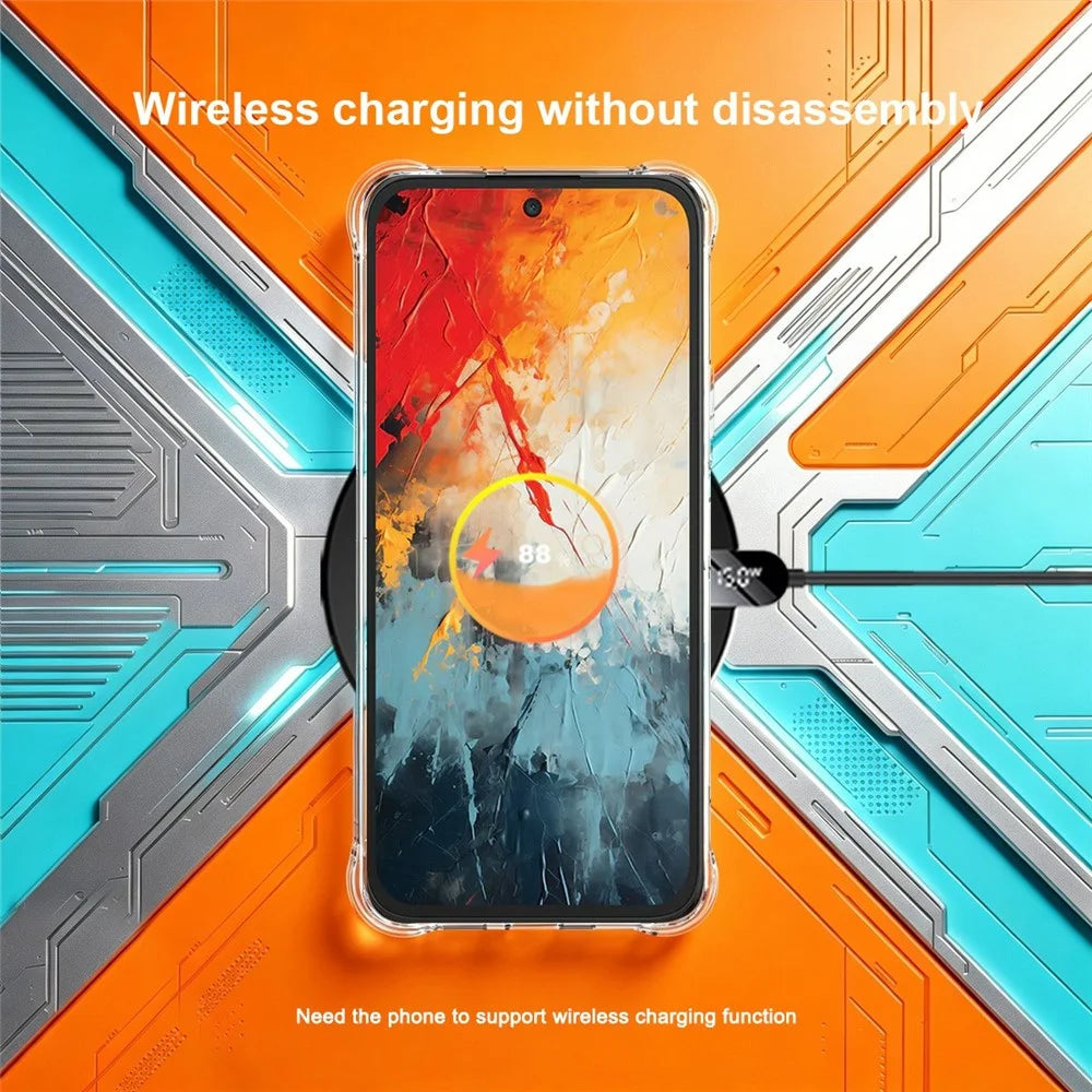 IMAK For TCL K70 Nxtpaper 5G Case TPU Phone Cover Airbag Shockproof Protection - Transparent - 4