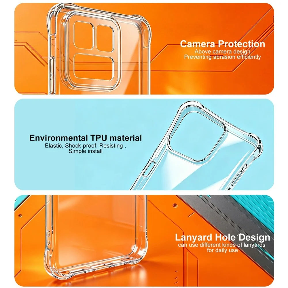 IMAK For vivo iQOO 15T 5G Case TPU Phone Cover Airbag Shockproof Protection - Transparent - 7