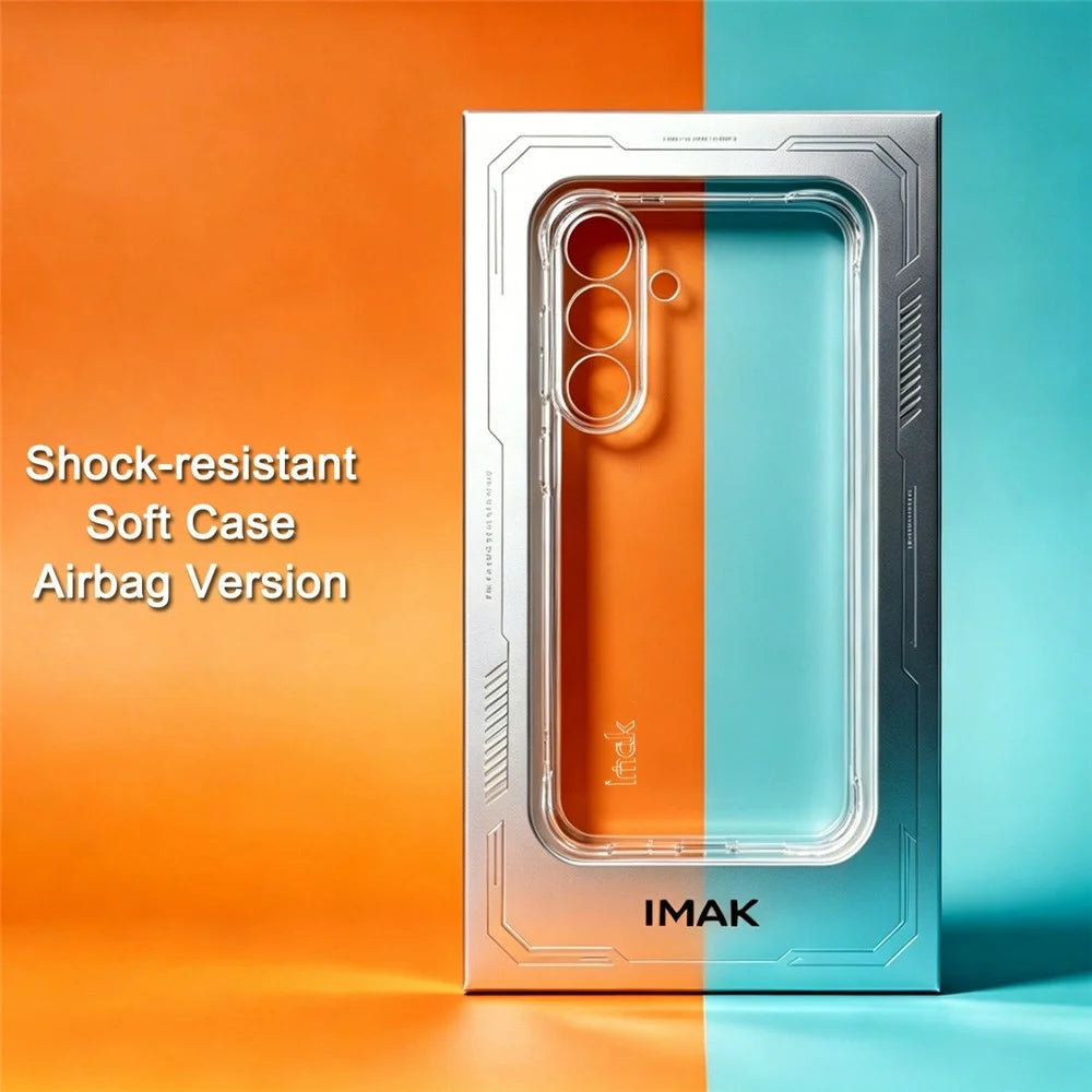 IMAK For Samsung Galaxy S26 FE Case TPU Phone Cover Airbag Shockproof Protection - Transparent - 2